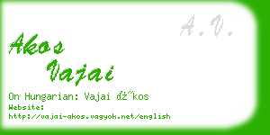 akos vajai business card